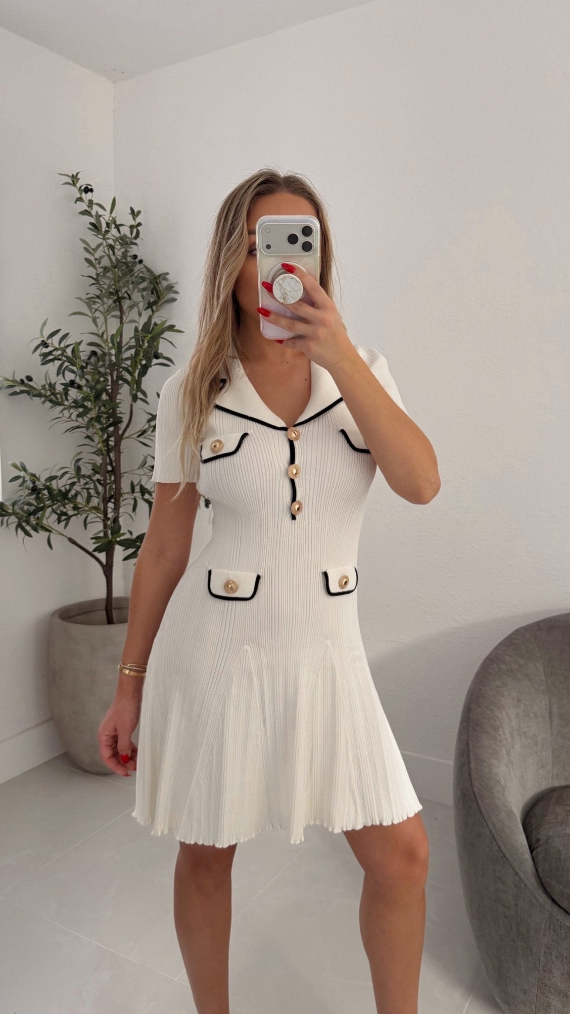 Andrea Dress in White - Miami O’clock Shop