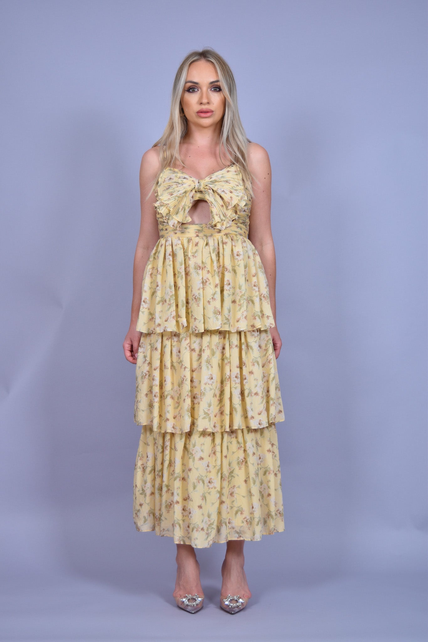 Ela Floral Bow Maxi Dress - Miami O’clock Shop