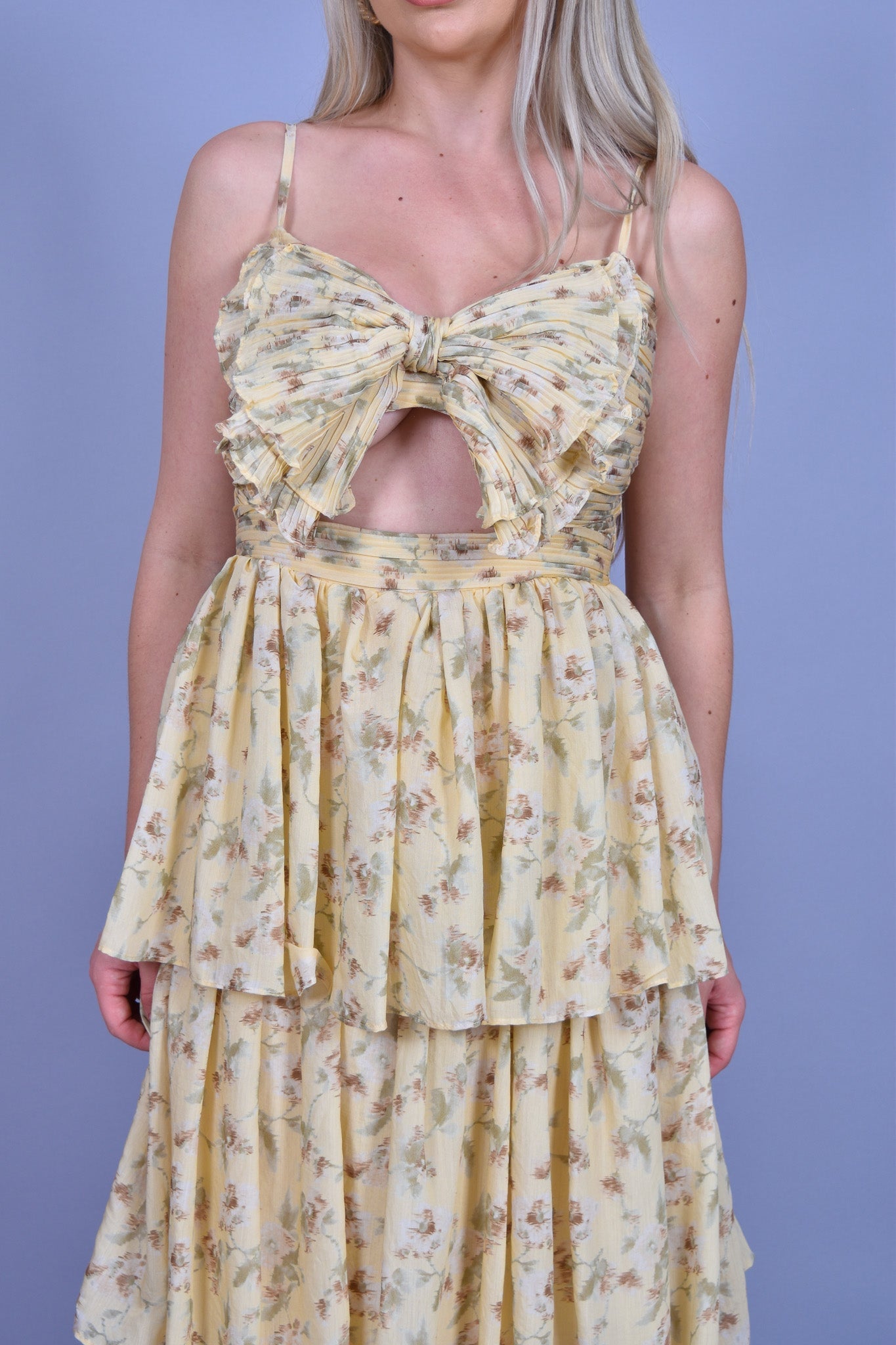 Ela Floral Bow Maxi Dress - Miami O’clock Shop