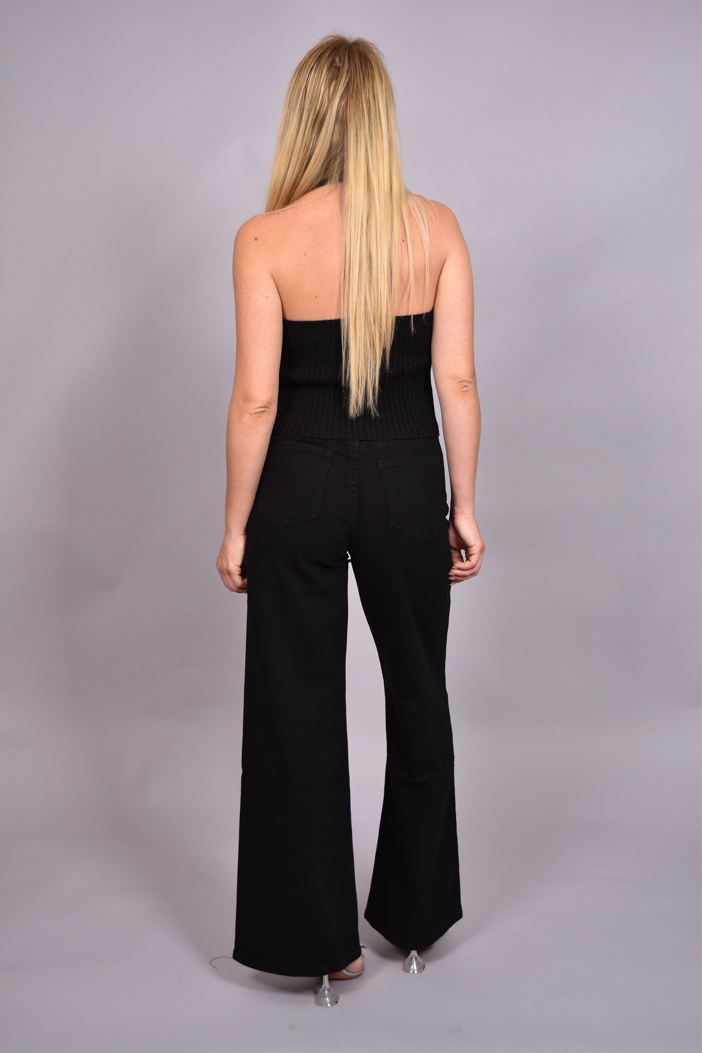 Elise Crystal Slit Jeans - Miami O’clock Shop