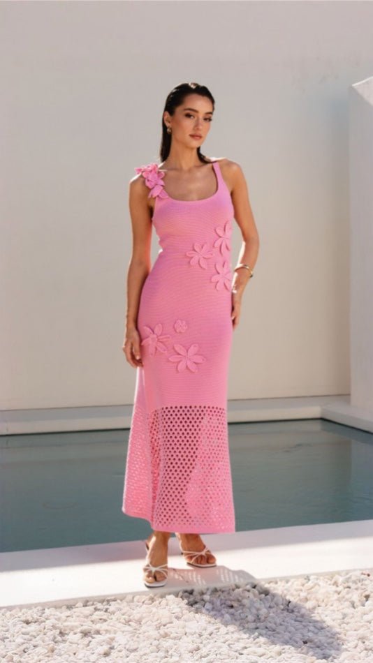 Gianna Dress in Pink - Miami O’clock Shop