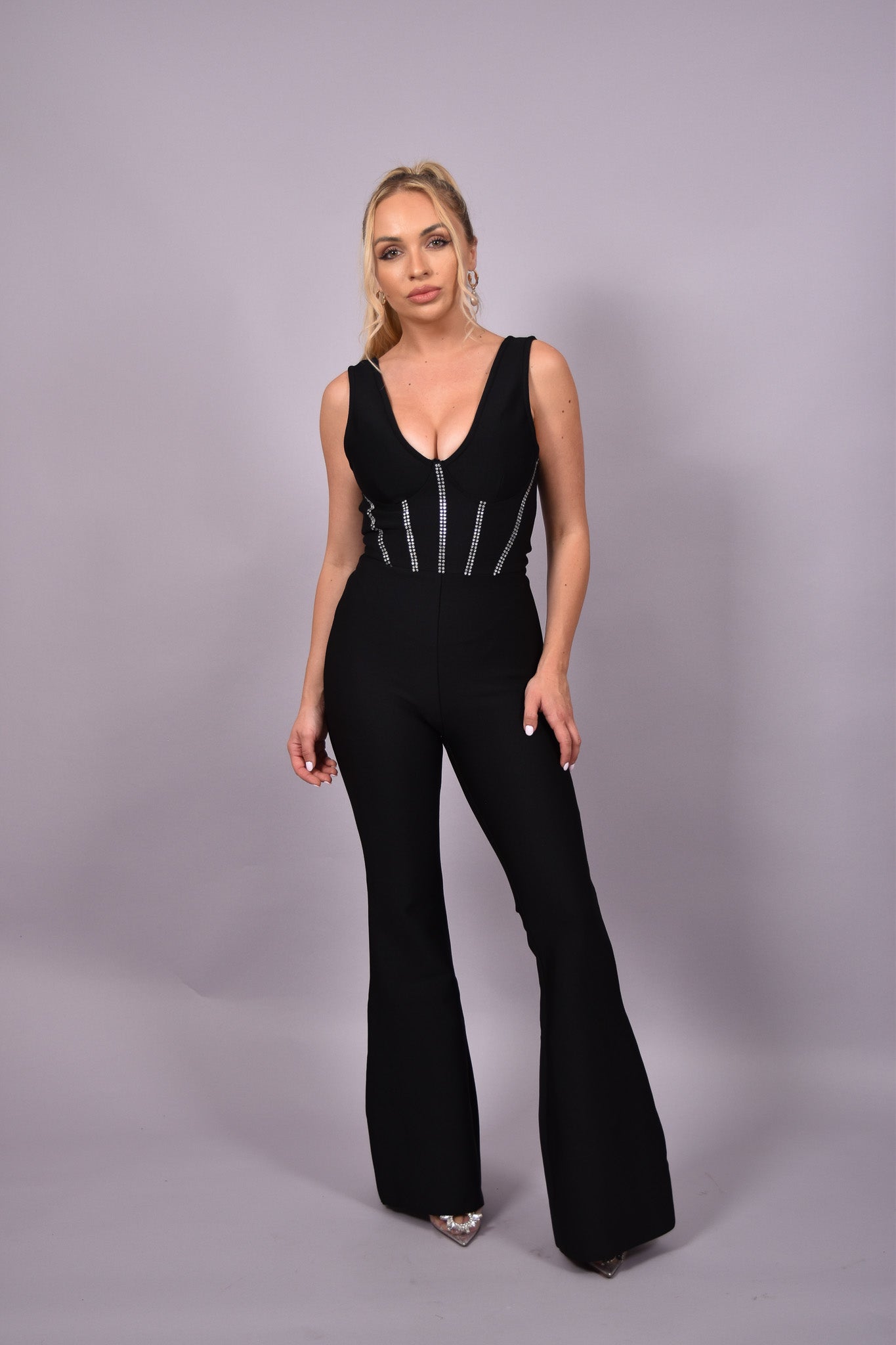 Jane Bandage Blach Jumpsuit - Miami O’clock Shop