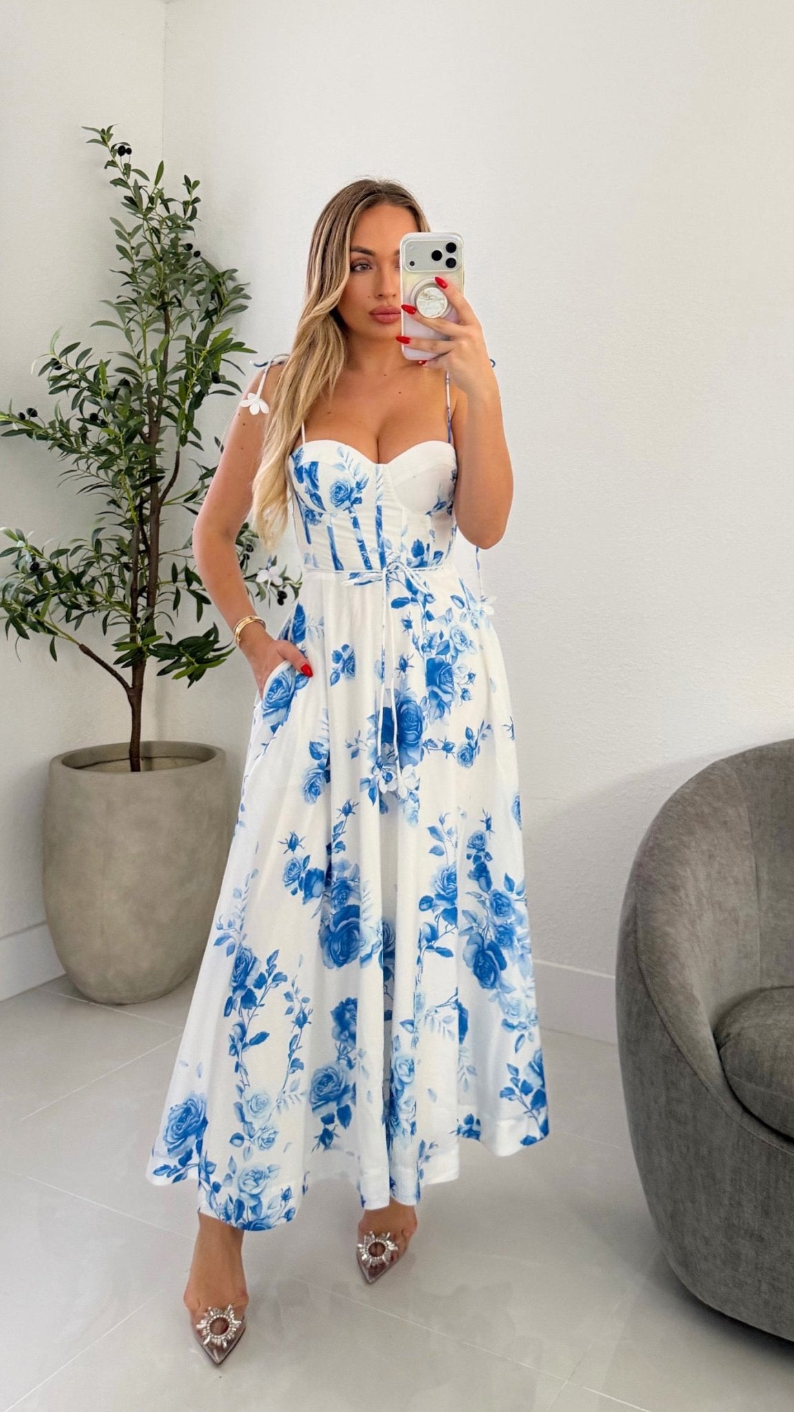 Kate Dress in Blue - Miami O’clock Shop