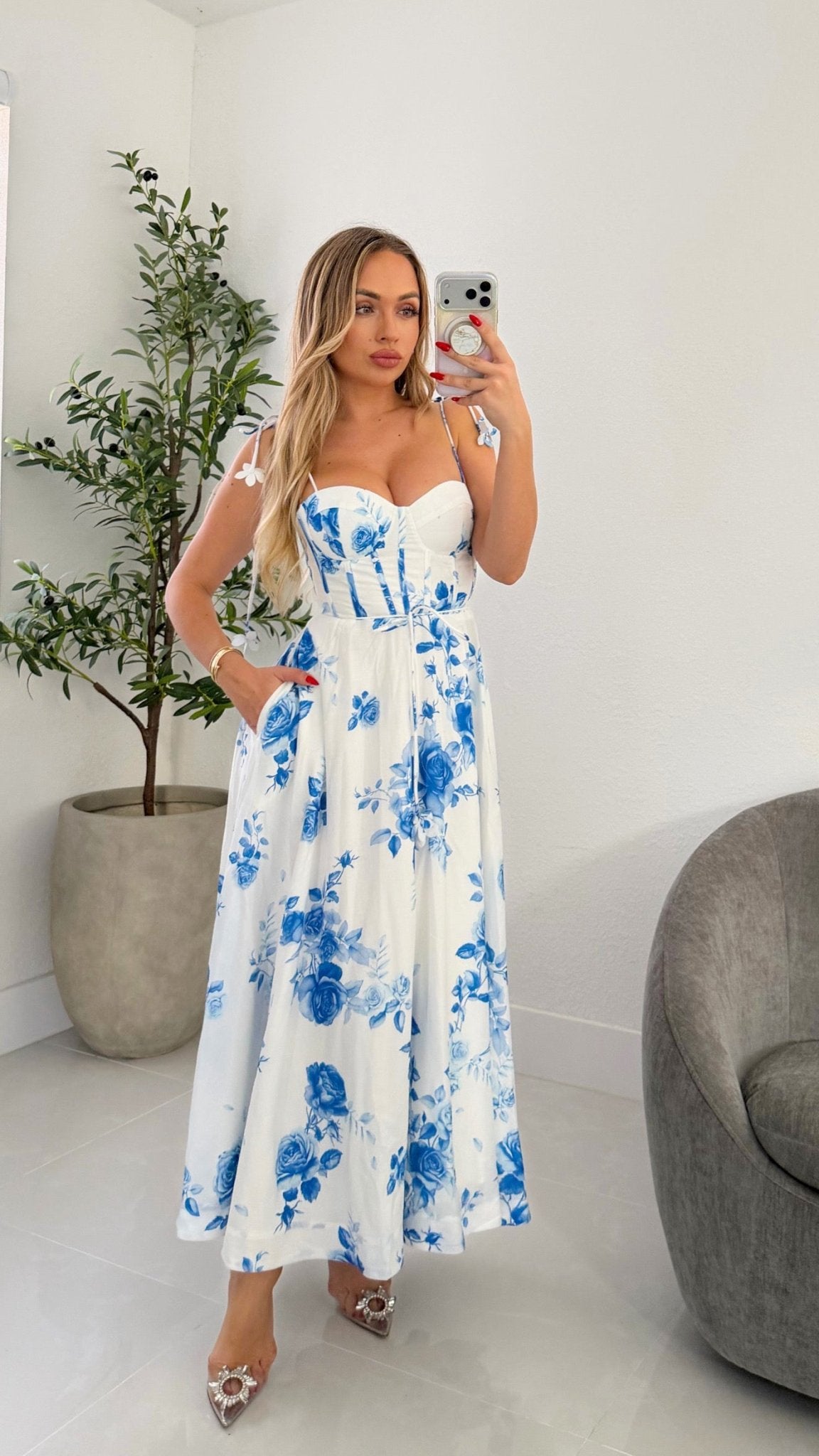 Kate Dress in Blue - Miami O’clock Shop