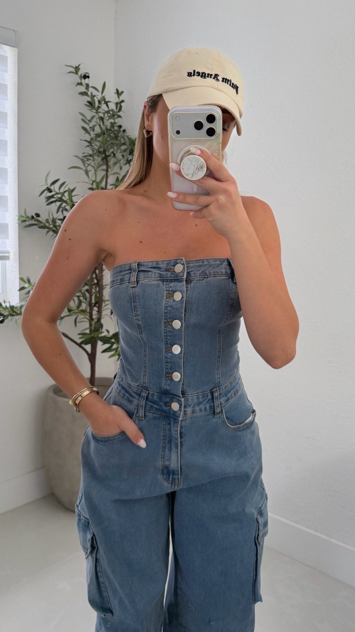 Luz Denim Jumpsuit - Miami O’clock Shop