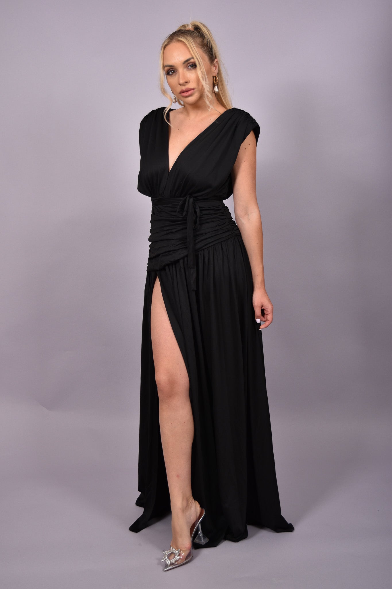 Malina Black Maxi Dress - Miami O’clock Shop