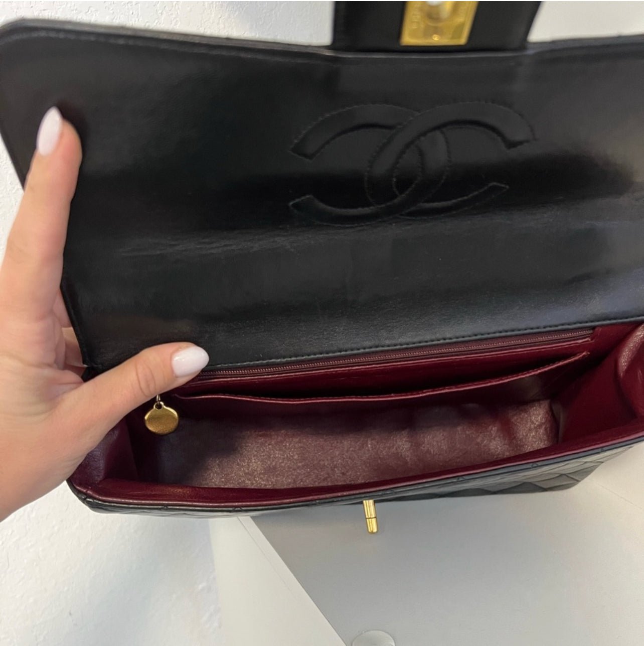 Chanel bag new arrivals red interior
