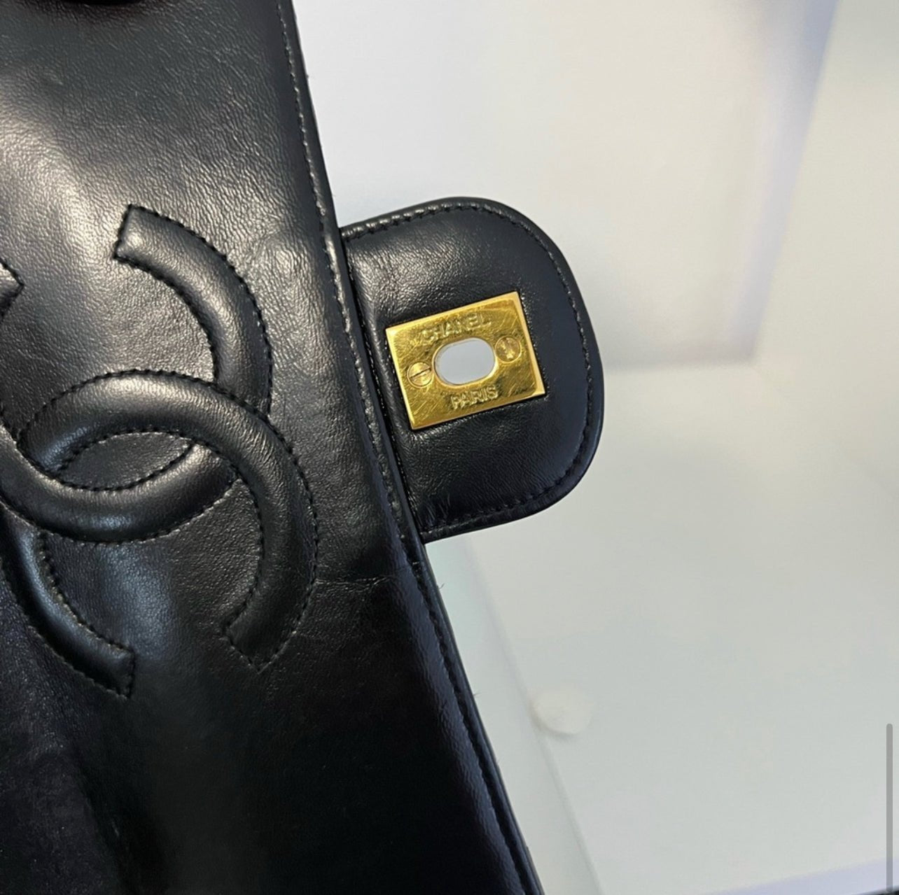 Chanel Flap Bag With Top Handle Calfskin & Gold-tone Metal — Fashion - Jet  Black
